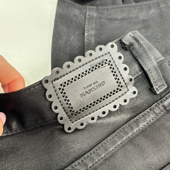 7 For All Mankind Bow Tie Balloon Cropped Pants Black High Waist 30 - Picture 11 of 12